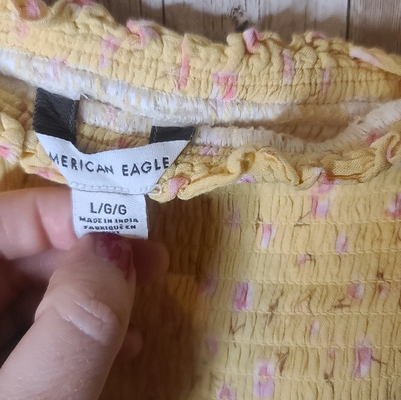 AMERICAN EAGLE SMOCKED DRESS - Picture 7 of 8